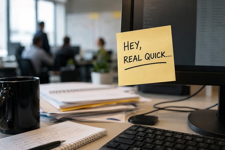 Hey, Real Quick! The Hidden Cost of the Workaround